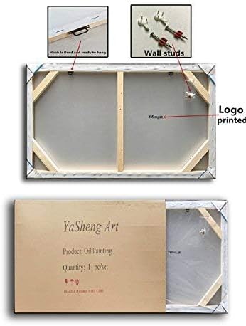 YaSheng Art - Abstract Art Oil Paintings on Canvas Silver Gray Gradient color Abstract Artwork Modern Home Decor Canvas Wall Art Ready to Hang for Living Room Bedroom 24x24 Inch