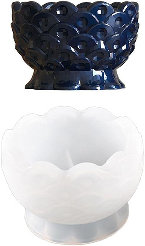 Silicone Flower Pots Molds, Silicone Planter Concrete Cement Clay Molds Resin Round Bowl Moulds Candle Soap Making Moulds