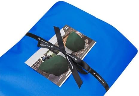 Eevelle Patio Rectangular Ottoman Cover with Marine Grade Fabric - Waterproof Outdoor Ottoman Cover - Furniture Set Covers for Ottoman - Easy to Install - ( 17"H x 32"L x 22"W, Royal Blue)