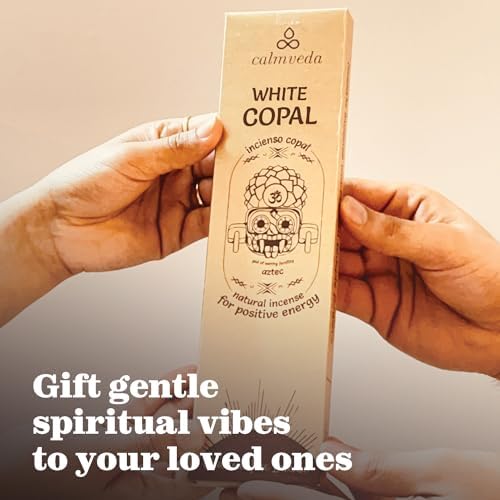 White Copal Incense Sticks - 40+ Sticks Thick, Natural Resin Insense & Clean Charcoal Free Made from Upcycled Flowers | Sweet Smelling Spiritual Inscents for Purification (Incienso De Copal)
