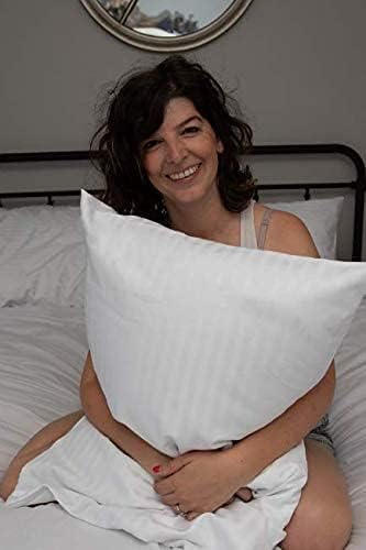 Ultra Soft Pillow Protectors with Zipper Standard Size - Set of 4 Breathable Pillow Covers - 100% Protection Against Stains, Dust & Dirt - Machine Washable (Dark White)