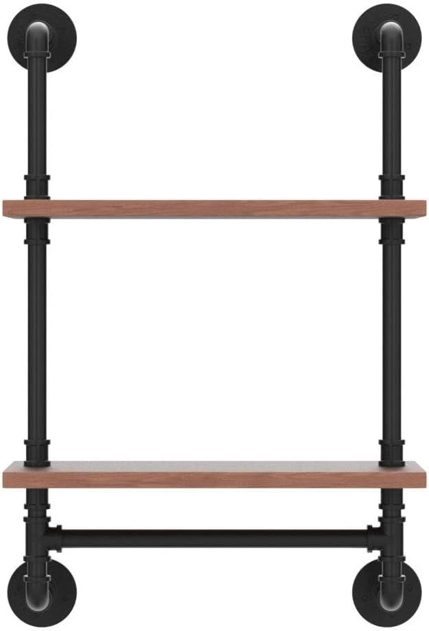 ROGMARS Industrial Pipe Shelf Floating Shelves Bathroom Pipe Shelving Farmhouse Bathroom Shelves with Towel Bar Towel Rack Over Toilet Industrial Shelf Rustic Wall Wood Shelves 19.7 Inch