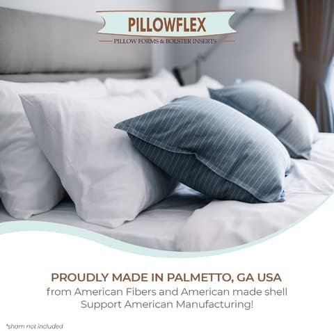 Pillowflex Premium Polyester Throw Pillow Insert - 20x20 - Ultra Soft Small Square Throw Pillow, Couch Sham, Lumbar, Back, Sofa - Machine Washable - Decorative Accent Form - 1 Soft Pillow