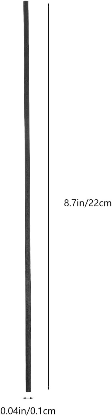 VALICLUD 60Pcs Aroma Diffuser Sticks Black Fiber Replacement Volatile Rods for Essential Oil Diffusers Home Fragrance Aromatherapy