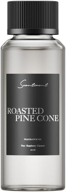 Scentiment Diffuser Oil - Roasted Pine Cone Fall Collection | Aromatherapy Home Fragrance | Luxurious Scent with Notes of Pine, Raspberry, Caramel (120ml)