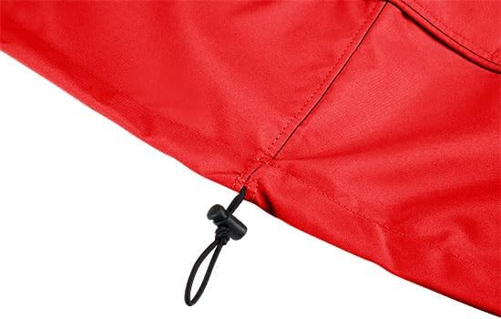 Eevelle Patio Square Ottoman Cover with Marine Grade Fabric - Waterproof Outdoor Ottoman Cover - Furniture Set Covers for Ottoman - Easy to Install - (15" H x 29" L x 29" W, Red)