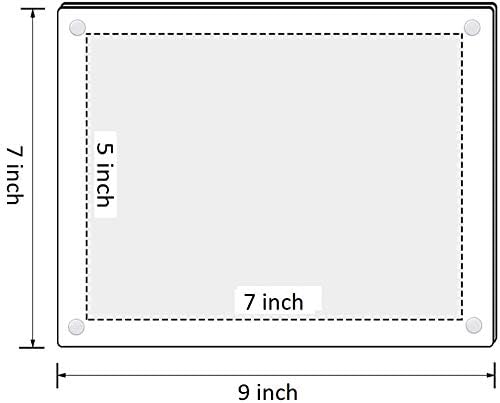Acrylic Floating Frames Gold Standoffs (2-pack) 5" x 7" Clear Acrylic Frames for Wall Mount Floating Picture Frame, Diploma Poster Certificate Hanging Photo Display Degree Prints Artwork Documents