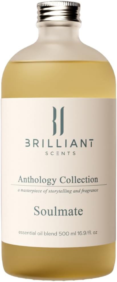 Brilliant Scents Soulmate Fragrance Oil 500ml - Premium Diffuser Oil for Home, Office, Hotels - Long Lasting, Plant-Based, Meets IFRA Standards, USA-Made - Fruity-Floral Marine Scent