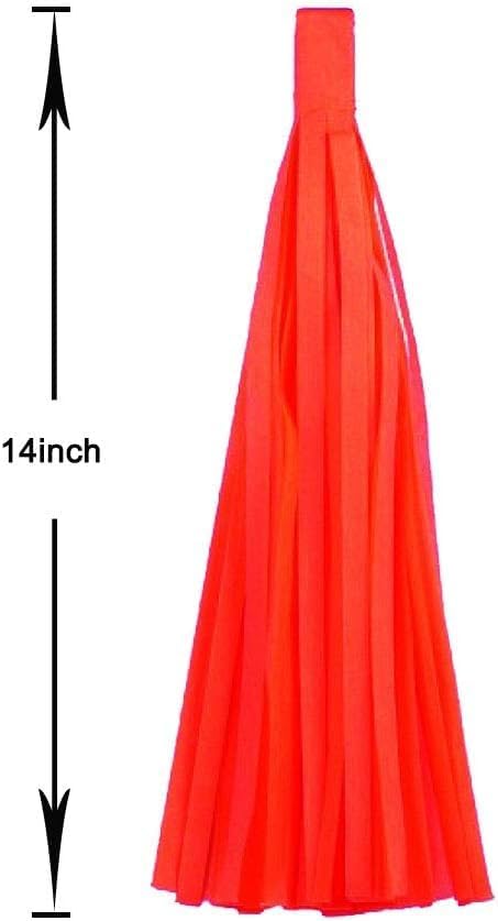 Red Yellow and Black Tassel Garland Banner Paper Tassels for Birthday Party Decorations,Pack of 15