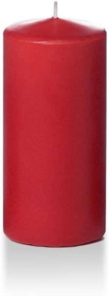 yummi 3" x 6" Ruby Red Round Pillar Candles - 3 per Pack