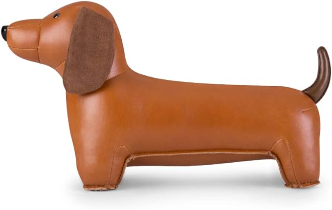 Zuny, Classic Series Bookend Tan for Shelves, Office Decorative- Teckel