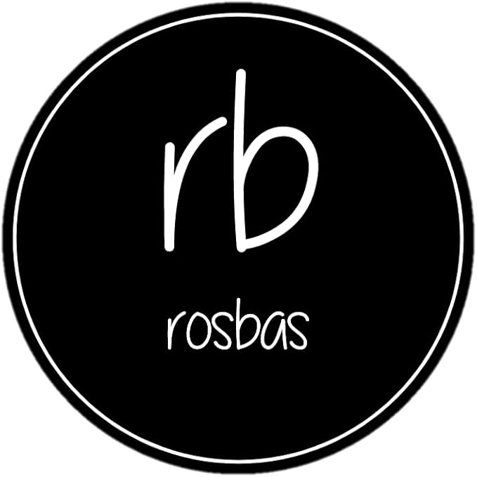 Rosbas Candle, Green Tea & Lemongrass Scented, Natural Soy Wax, White Metallic Tin, 14.5 oz, 4 Cotton Wicks, Long Burn Time, Drawstring Cotton Bag, Non-Toxic, Handmade in The USA