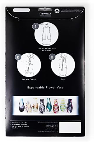 MODGY Expandable Flower Vase Plastic Decorative Modern Vases for Flowers Centerpieces Dining Table Decor Living Room Bathroom Wedding Office, Lila Peach MyVaz