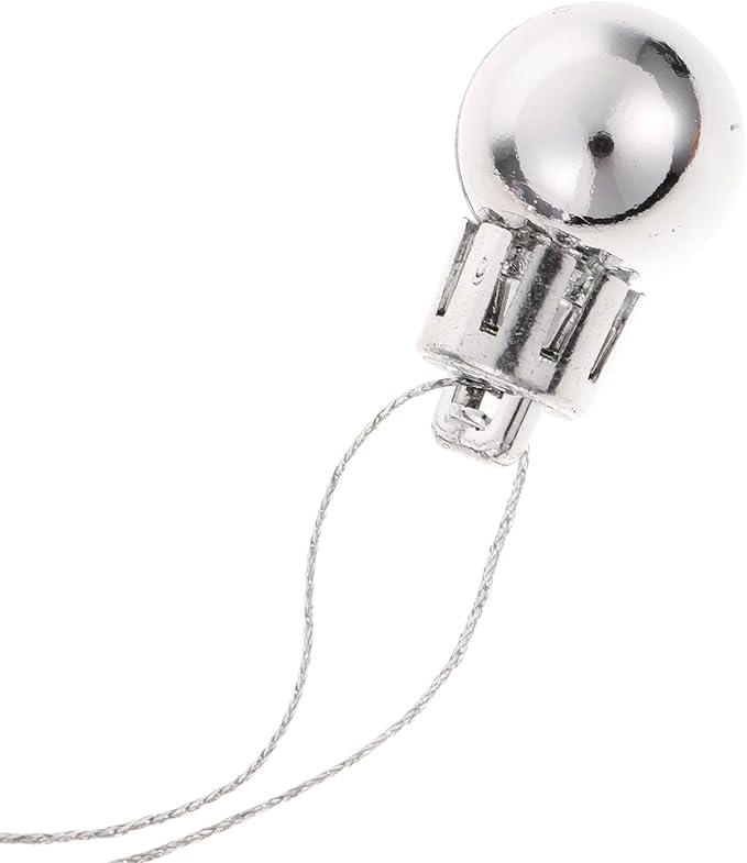 VICASKY 24pcs 0.78" Silver Christmas Mini Balls - Xmas Tree Hanging Ornaments for Holiday Party & Home Decor