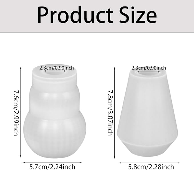 Koonafy 2 Pieces Vase Resin Moulds Silicone Set, Candle Holder Resin Molds, 8 Style Vase Resin Casting DIY Making Handmade Home Display Decor Crafts for Epoxy Resin (C-2pcs)
