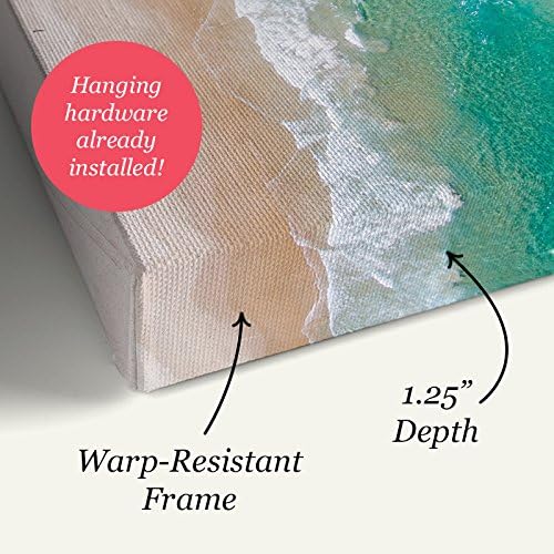 CANVAS ON DEMAND Beach Sunrise Canvas Wall Art Print by Alex Hanson, Contemporary, Home Decor, Ocean Artwork,60" x40in