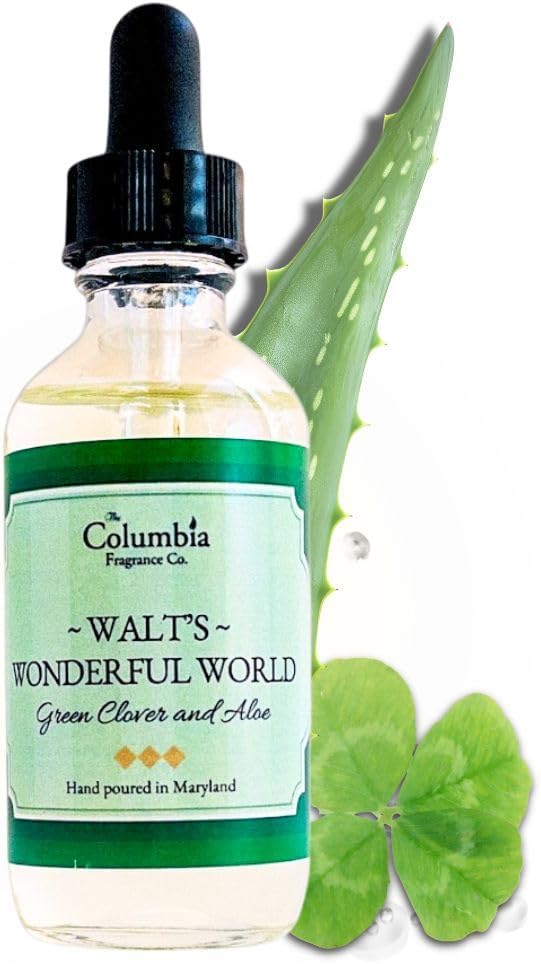 Walt’s Wonderful World – Green Clover & Aloe Home Fragrance Oil, Clean Fresh Hotel-Inspired Scent for Diffusers, Long-Lasting Premium Aroma, 2 oz