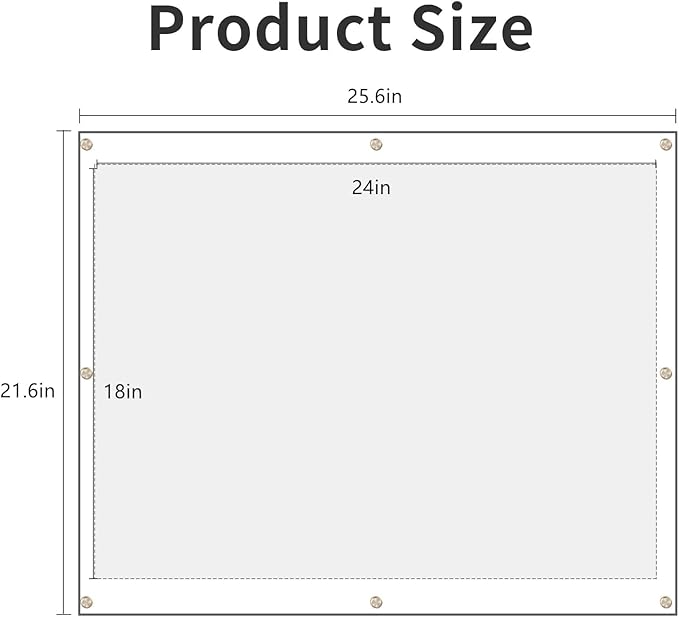 Kalami 18x24 Acrylic Wall Mount Picture Frame Self Adhesive, No Drill Holes Floating Frameless Clear Photo Frame for Poster Art Display with Sliver Screws