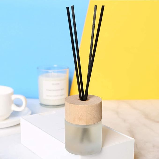 100PCS Reed Diffuser,7 Inch Aromatherapy Diffuser Black Fiber Sticks-Black Reed Diffuser Sticks for Home Office Spa and Bedroom