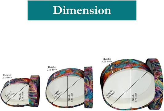 Sarah's Hat Boxes – Phoenix Decorative Gift Box Set of 3 | Elegant Reusable Storage Boxes for Gifts, Keepsakes, Jewelry, or Special Items | Unique Printed Design