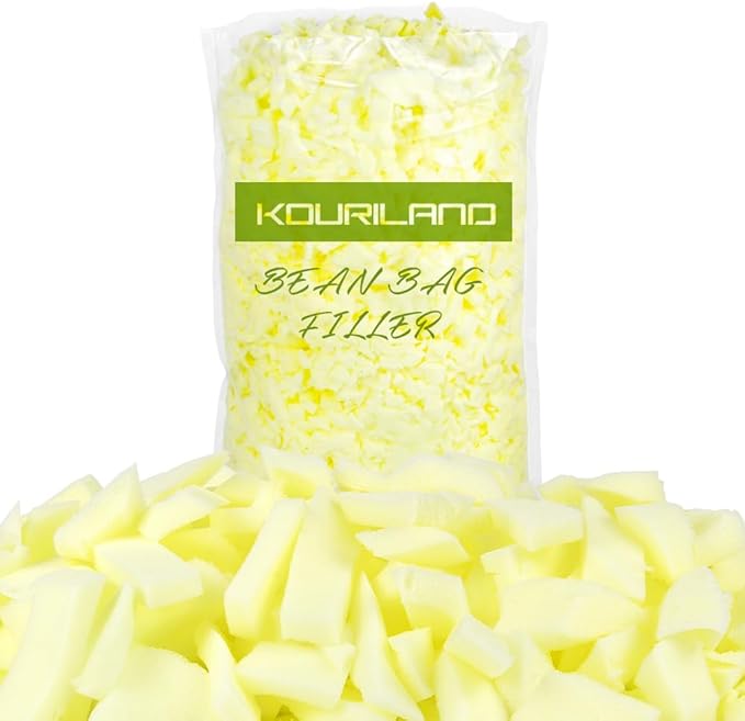 5LBS Bean Bag Filler - Shredded Memory Foam Beanbag Filling Pillow Stuffing Bean Bag Refill for Couch Cushion Stuffed Animals Dog Bed Chair Arts Crafts
