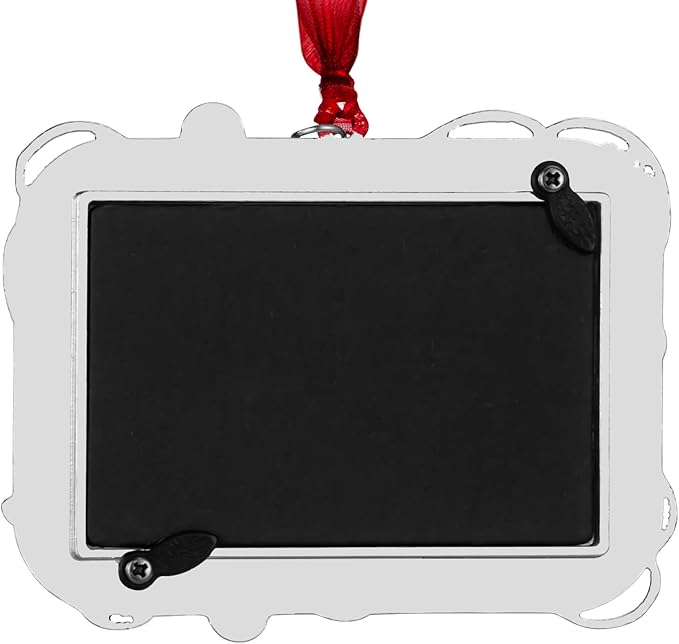 Christmas Tree Hanging Ornaments 2.5 inch Picture Frame Photo Pendant Decoration (Rectangle-Red-25)