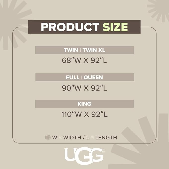 UGG Coco Fleece Blanket for Bed Queen Size – Luxury Cozy Room Decor, Soft Warm Winter Bedding, Heavy Blanket & Queen Blanket for Bed, Gifts for Teens and Women – Seal Gray