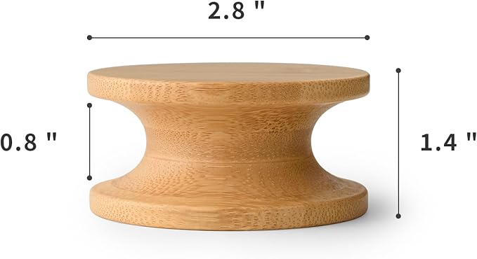 GUDEE Ran Bamboo Wall Mount Round Hooks, Heavy Duty Modern Decorative Durable Hanger for Hanging Bags, Shoes, Towels, Accessories and More in Foyer, Kitchen, Bedroom, Closet in Color Natural