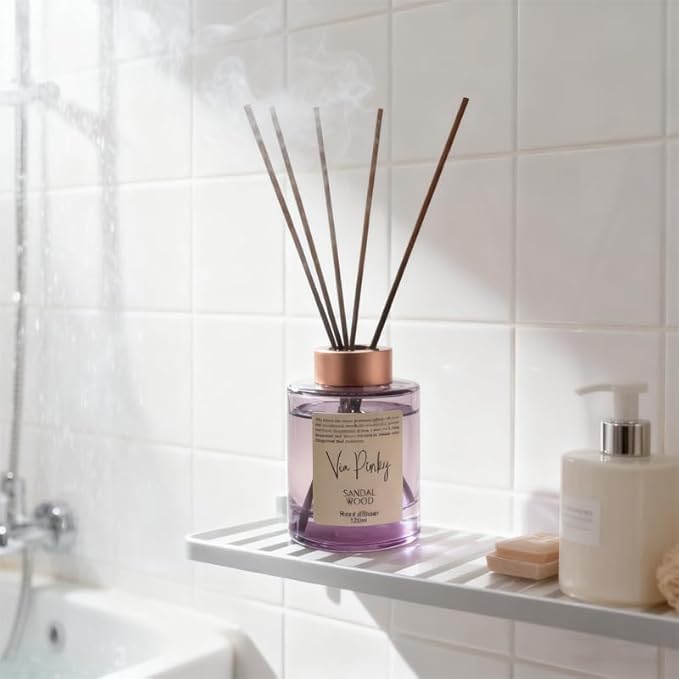 Sandalwood Reed Diffuser 120ml – Warm Woody Home Fragrance, Aromatherapy, Long-Lasting Fragrance, Room Decor Gift