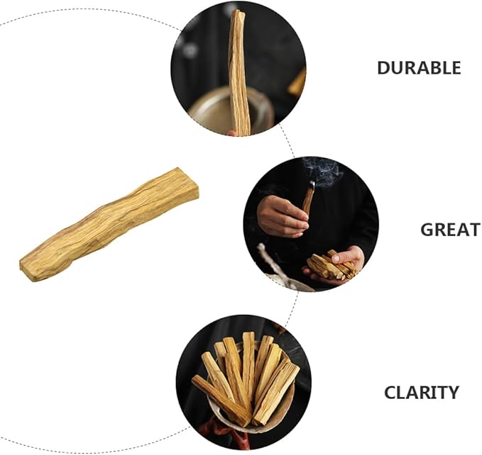 Palo Santo Incense Sticks 3pcs Natural Wooden Smudging Sticks Purifying Healing Meditation for Clearing and Relaxation Home Fragrance