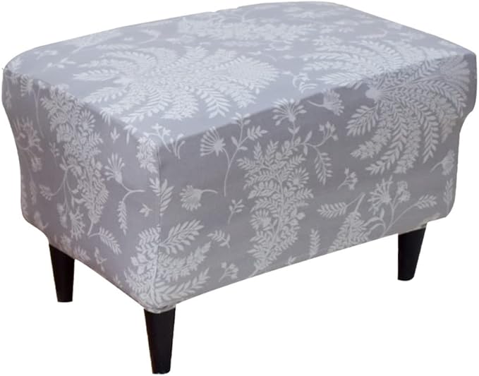 Eco-Ancheng Rectangular Ottoman Cover Slipcover Storage Ottoman Footrest Stool Covers with Nonslip Elastic Bottom (28, X-Large, Teal)