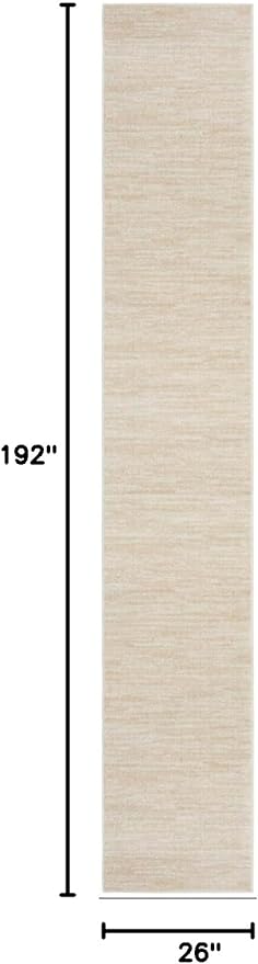Nourison Home Essentials 2'2" x 16 Ivory Beige Outdoor Rug