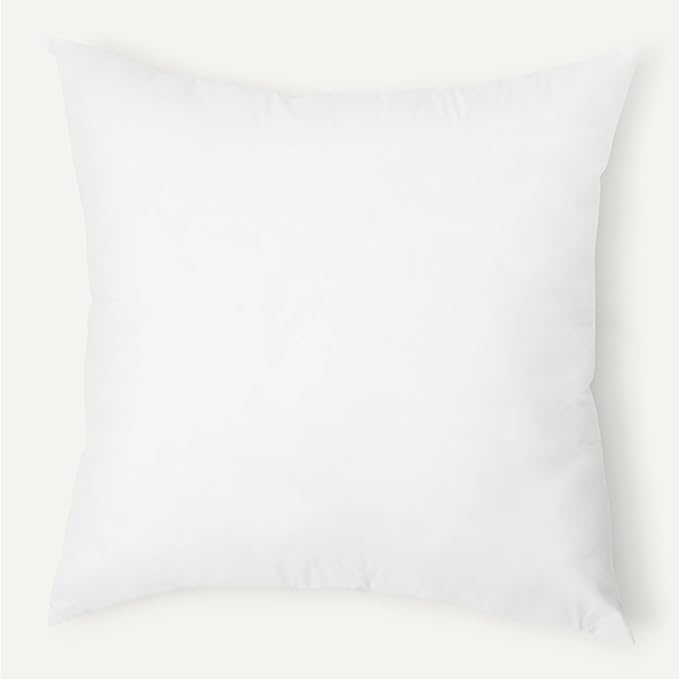 Amazon Basics Square Hypoallergenic Pillow Insert, Sofa Bed Couch Decorative Stuffer, 18", 4 Pack
