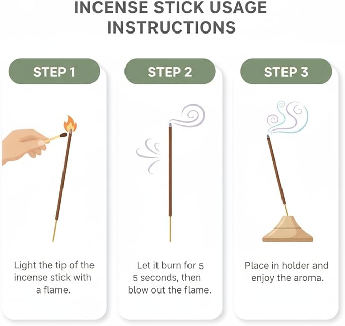 Seedlink Natural Mugwort Incense Sticks for Calming Meditation, Yoga, Relaxation. Natural Sleep Aid, Stress Relief and Air Purifying Herbal Incense (Mugwort)