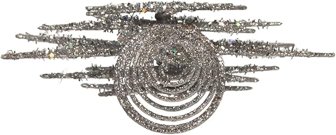 Kurt Adler 13-Inch Plastic Silver Glittered Snowflake Tree Topper