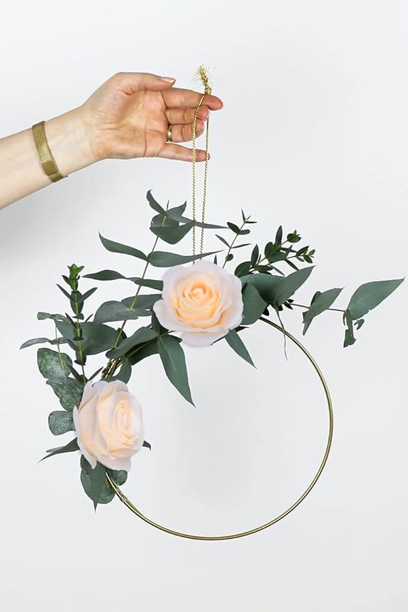 Artificial Rose Flower Artificial Flowers Flower with Long Stem Silk Roses Bouquet for Wedding Bridal Shower Party Home Decoration (Champagne, 50 Pcs)
