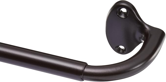 Amazon Basics Room Darkening Blackout Curtain Rod - 88" to 120", Dark Bronze (Espresso)