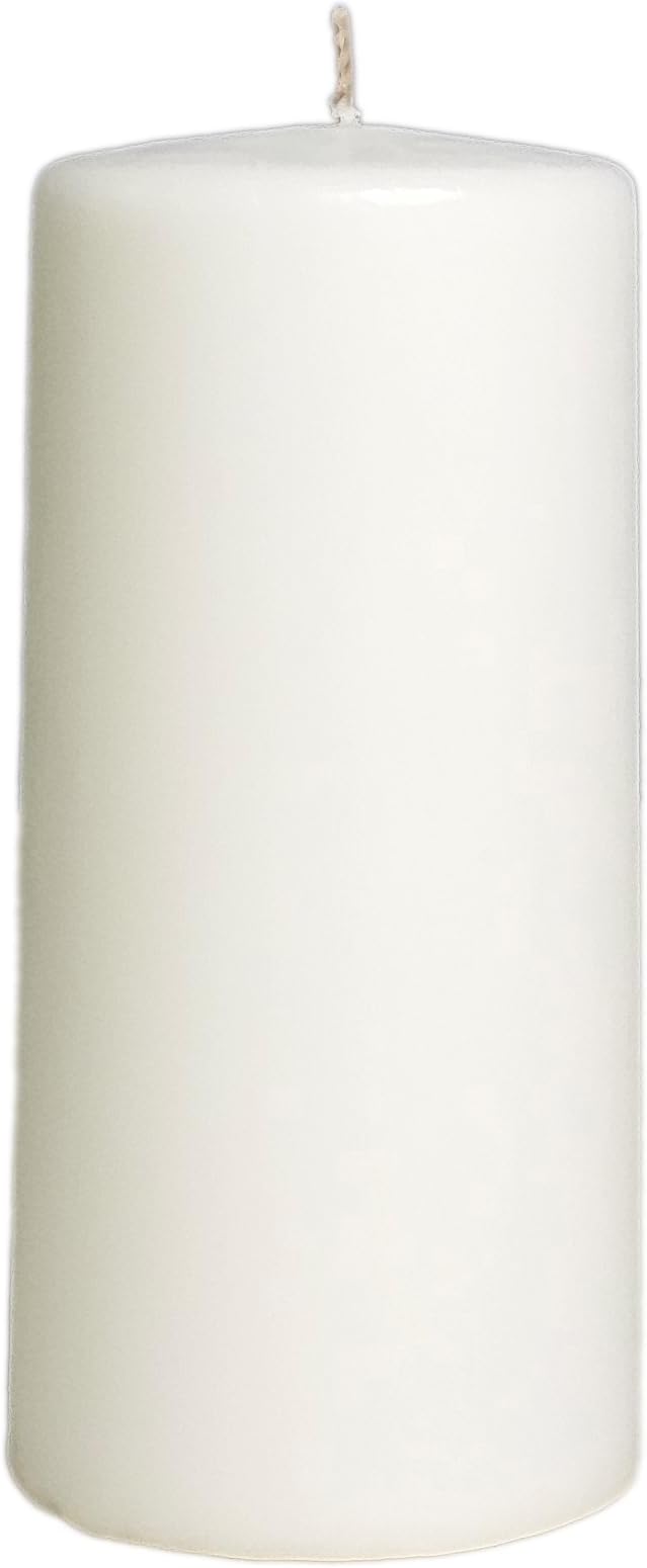 CW Studio 12 Pack 2.8x6 Inch White Unscented Pillar Candles – Long 70 Hour Burn, Smokeless & Dripless – Premium Wax with Cotton Wick – Perfect for Weddings, Events, Home, Rustic & Elegant Décor