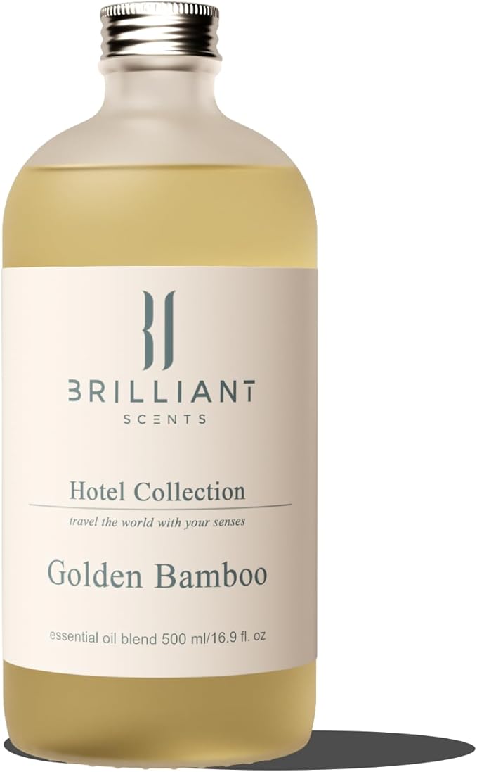 Brilliant Scents Golden Bamboo Scent | Green Bamboo, Cucumber, Bergamot, Melon | Inspired by: Trump Towers | Luxury Home & Business Scent | Fragrance Oil | 120ML