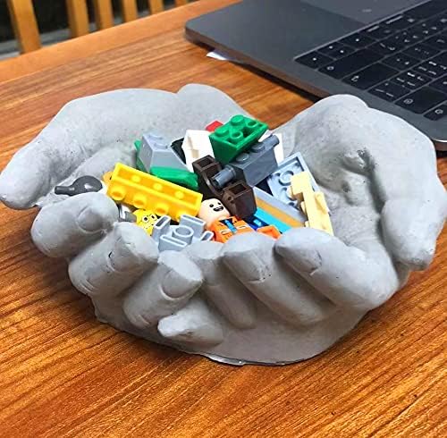 Hand Shaped Flower Pot Cement Silicone Mold, Concrete Clay Succulent Planter Mold Dish Resin Jewelry Storage Mould Epoxy Casting Mould