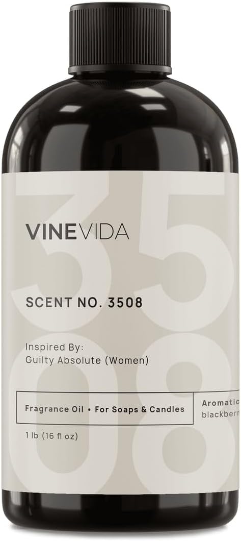 VINEVIDA Scent NO. 3508 Fragrance Oil - 16oz (1lb) - Inspired by: Guilty Absolute (Women) Fragrance Oil for Candle Making - Made in USA Candle Scents Scents for Soap Making