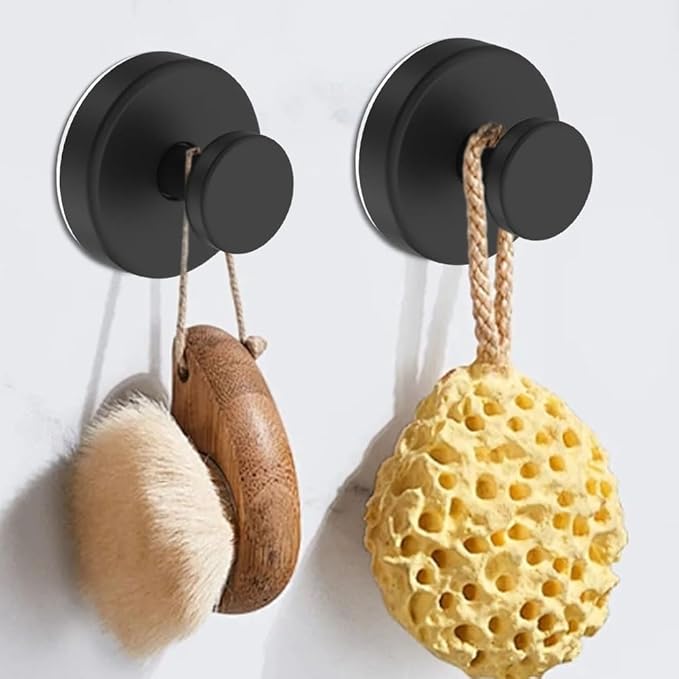 Suction Cup Hooks for Door Wreaths, 2026 New Wreath Hangers for Front Door, Removable Waterproof Towel Hooks for Shower Bathroom Window Glass Wall Mirrors (Silver, 2PCS)