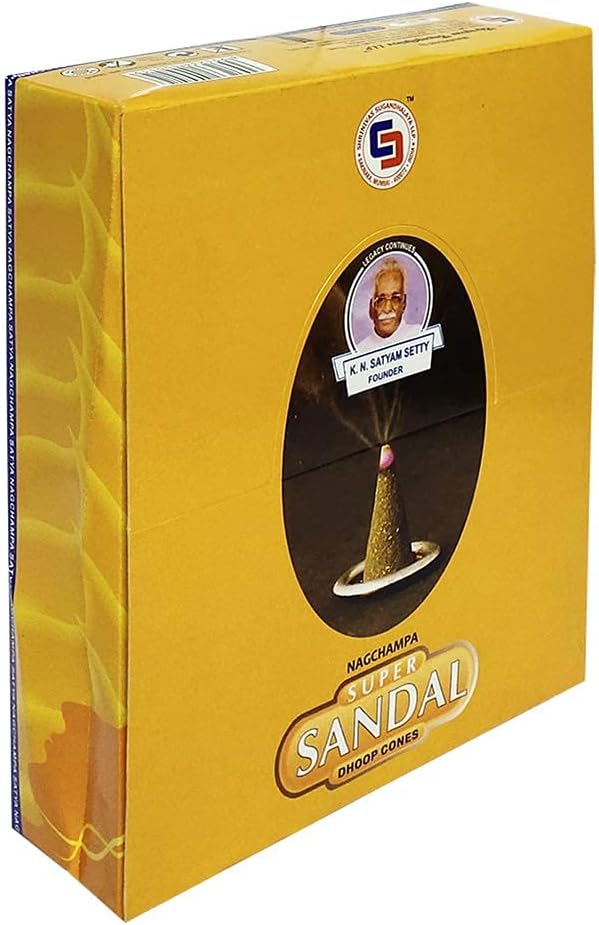 Super Sandal Incense Cones and Cone Burner Bundle - Satya Incense