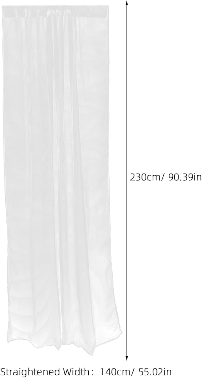 2pcs Rustic Sheer Curtains Light Filtering Polyester Drapes for Room Transparent Breathable Fabric Softens Sunlight Semi-Privacy Panels for Home Decor