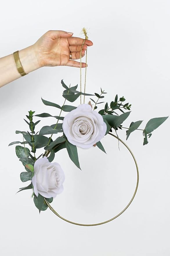 Artificial Rose Flower Artificial Flowers Flower with Long Stem Silk Roses Bouquet for Wedding Bridal Shower Party Home Decoration (Nude, 12 Pcs)