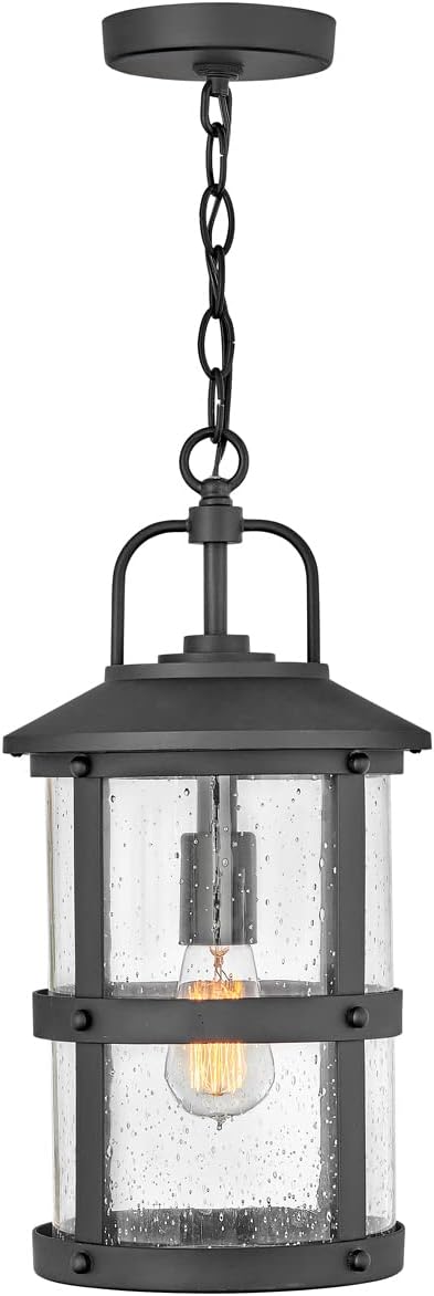 Hinkley Lakehouse Medium Hanging Lantern 12V, Low Voltage Black