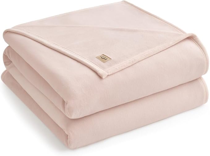 UGG Coco Fleece Blanket for Bed Queen Size – Luxury Cozy Room Decor, Soft Warm Winter Bedding, Heavy Blanket & Queen Blanket for Bed, Gifts for Teens and Women - Pink