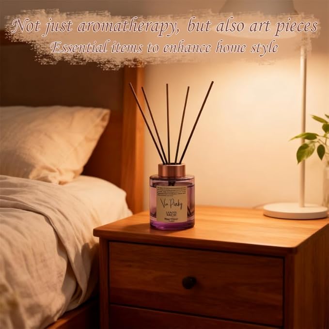 Sandalwood Reed Diffuser 120ml – Warm Woody Home Fragrance, Aromatherapy, Long-Lasting Fragrance, Room Decor Gift