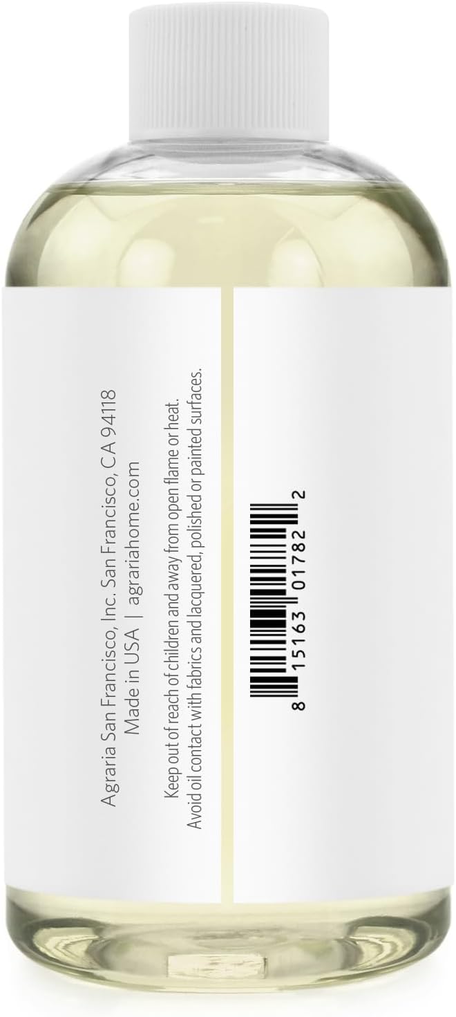 AGRARIA Reed Diffuser Refill, Scented Oil Home Fragrance, Reed Oil Diffuser Gift Set for All Occasions, Riviera Pear