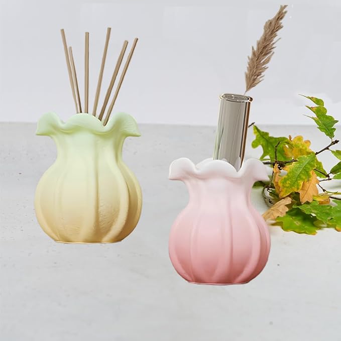 Resin Vase Mold, 1 Pcs vase Silicone Molds vases Resin Mold for Resin Art DIY vase Pens Holder Perfume Diffuser Bottle